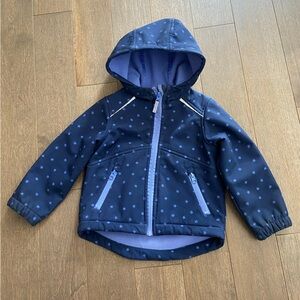 Girls fleece lined water resistant spring jacket size 3t